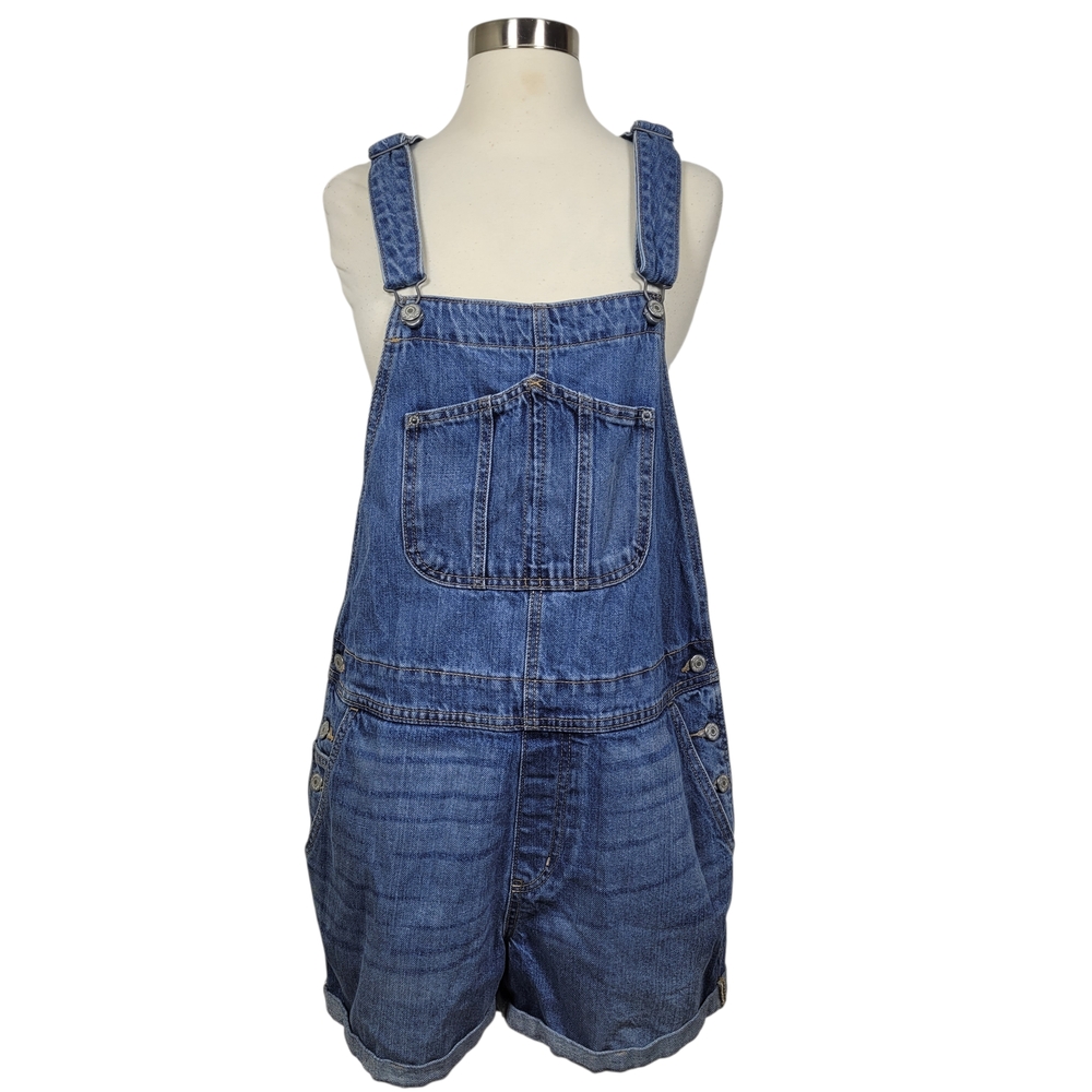 Old Navy Blue Denim Chorecore Utility Jean Casual Medium Wash Overall Large
